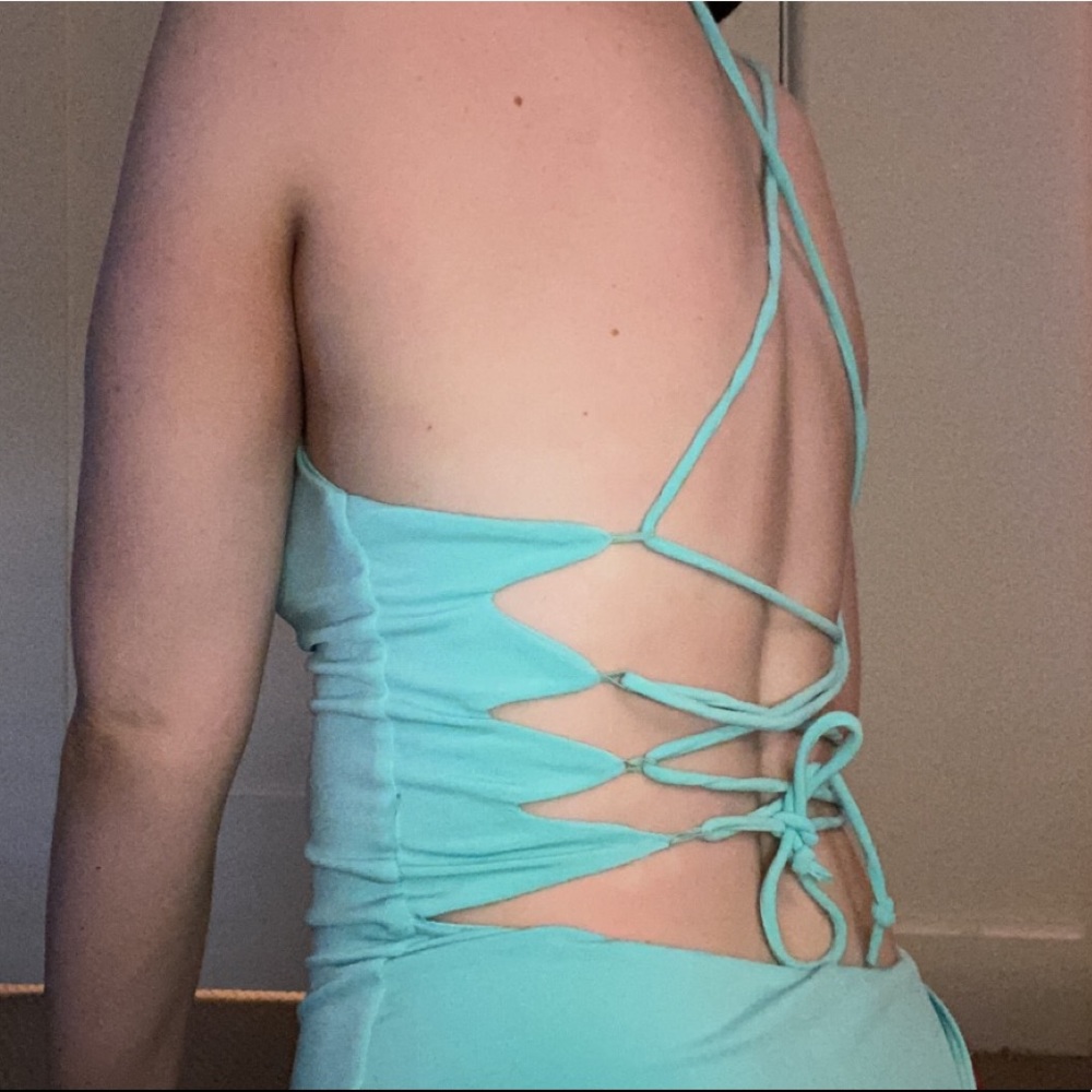 Blue bodysuit